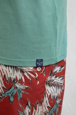 Weird Fish T-Shirts|Laid Back Heritage Back Print Graphic T-Shirt Mineral Blue