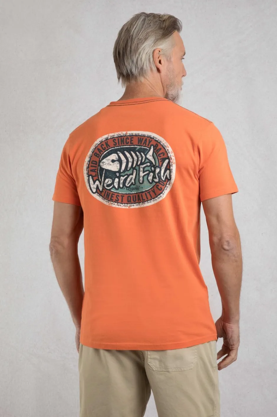 Weird Fish T-Shirts|Laid Back Heritage Back Print Graphic T-Shirt Mango
