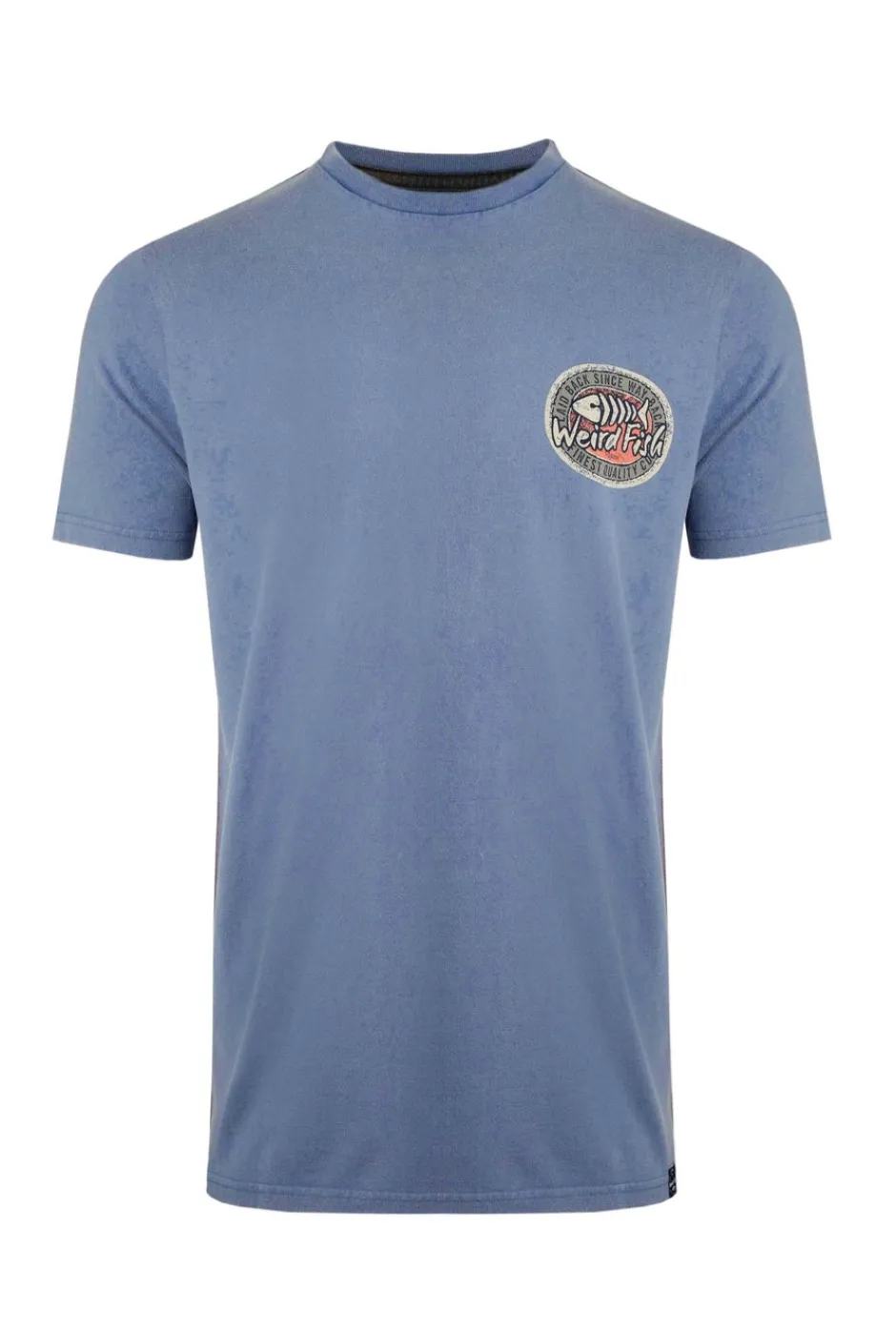 Weird Fish T-Shirts|Laid Back Heritage Back Print Graphic T-Shirt Mid Blue