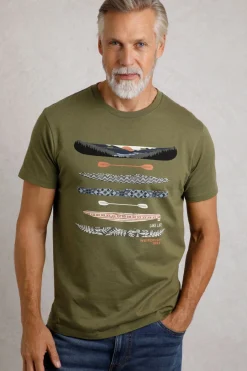 Weird Fish T-Shirts|Lake Life Eco Graphic T-Shirt Olive Green