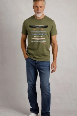Weird Fish T-Shirts|Lake Life Eco Graphic T-Shirt Olive Green