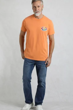 Weird Fish T-Shirts|Land and Sea Back Print Graphic T-Shirt Pumpkin