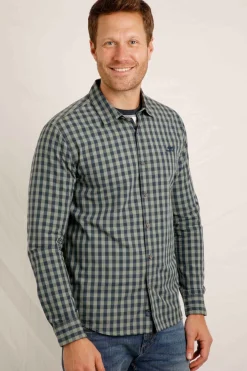 Weird Fish Shirts|Lando Long Sleeve Check Shirt Shadow