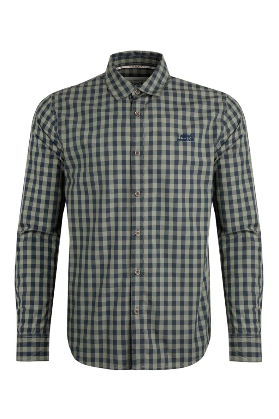Weird Fish Shirts|Lando Long Sleeve Check Shirt Shadow