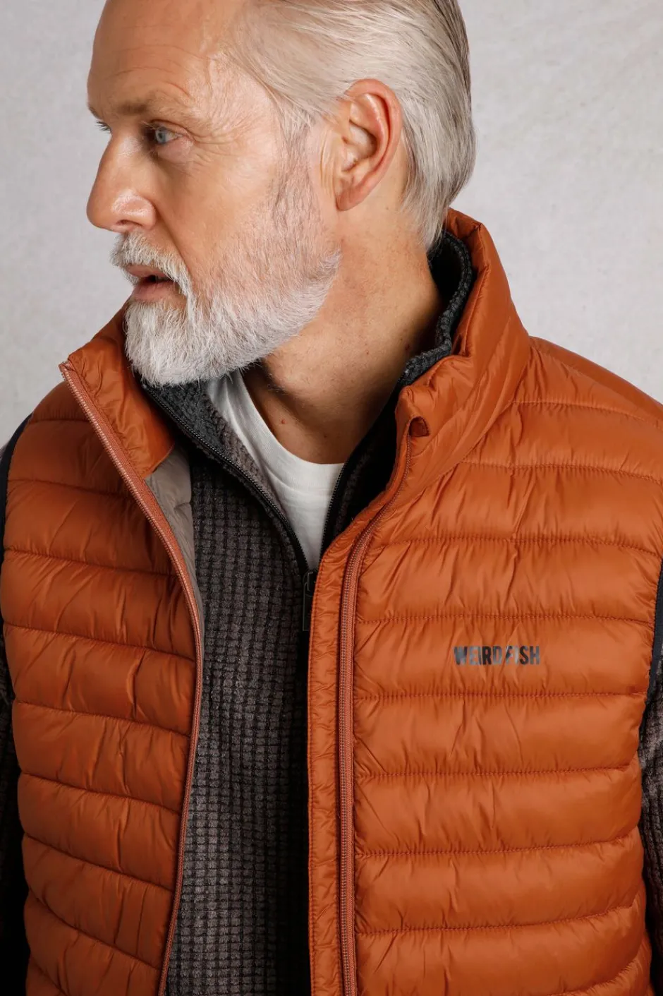 Weird Fish Coats, Jackets And Gilets|Langtree Lightweight Showerproof Padded Gilet Dark Rust