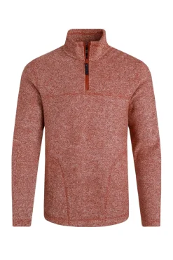 Weird Fish Fleece|Laramie Eco 1/4 Zip Snow Marl Fleece Nut
