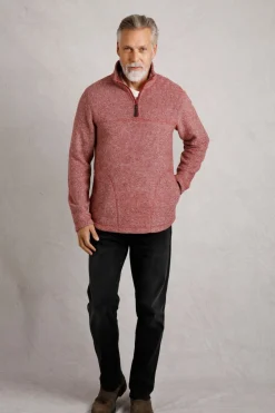 Weird Fish Fleece|Laramie Eco 1/4 Zip Snow Marl Fleece Nut