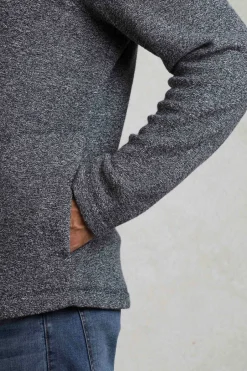 Weird Fish Fleece|Laramie Eco 1/4 Zip Snow Marl Fleece Navy