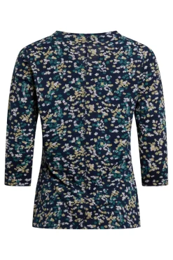 Weird Fish Tunics|Tops & T-Shirts|Laveda Organic Cotton Printed Slub Jersey T-Shirt Twilight