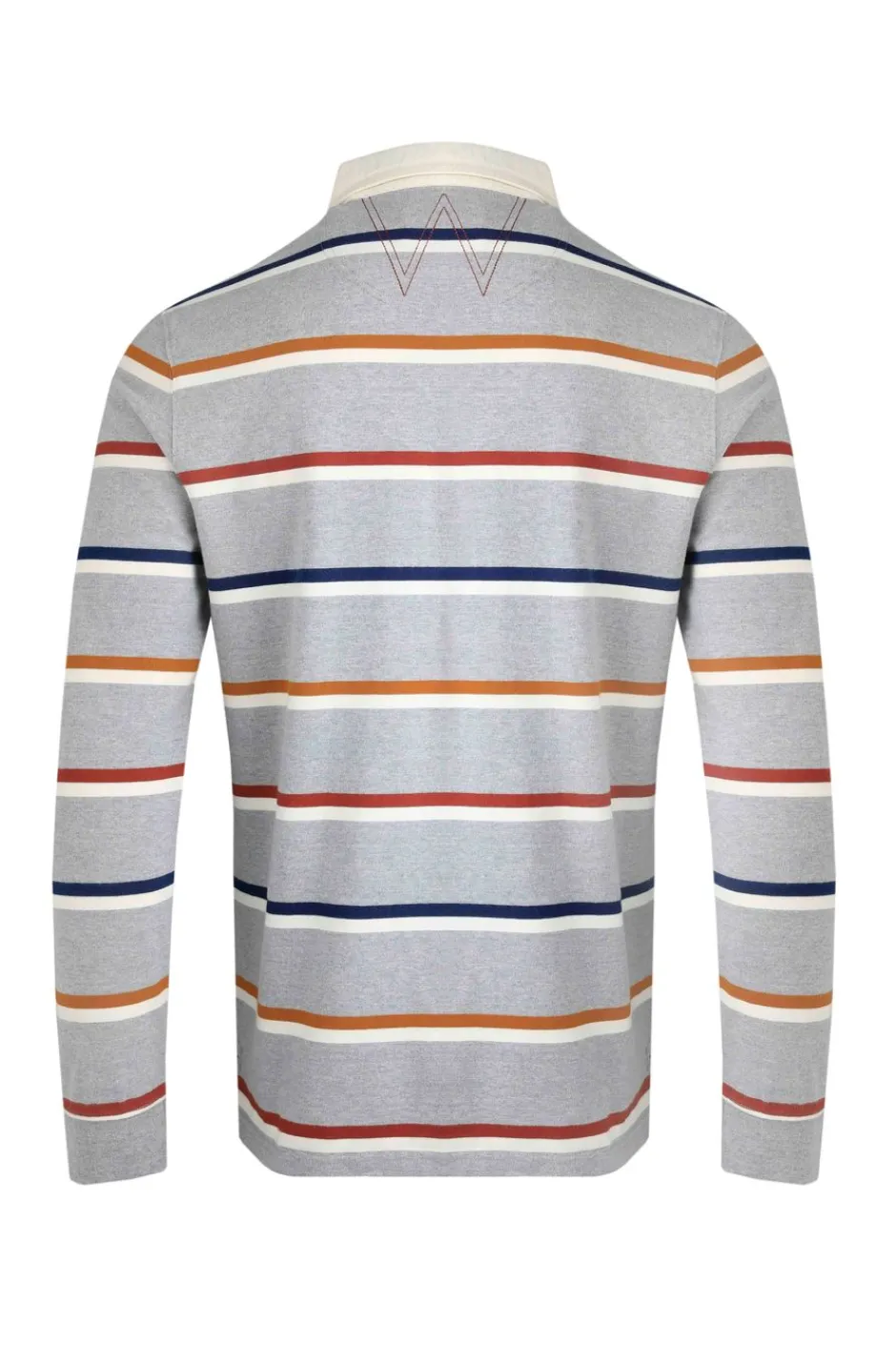 Weird Fish Rugbys|Polo & Rugby Shirts|Laxton Organic Cotton Striped Rugby Shirt Grey Marl