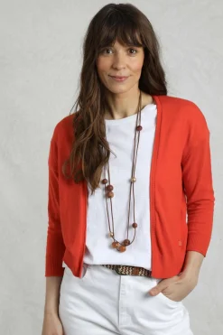 Weird Fish Jumpers & Cardigans|Knitwear|Limon Outfitter Cardigan Tango Red