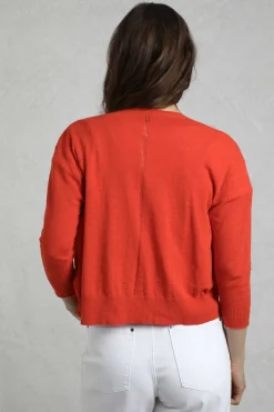 Weird Fish Jumpers & Cardigans|Knitwear|Limon Outfitter Cardigan Tango Red