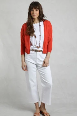 Weird Fish Jumpers & Cardigans|Knitwear|Limon Outfitter Cardigan Tango Red