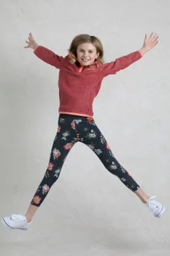Weird Fish Kids Dresses & Leggings|Livvy Girls Printed Leggings Dark Navy