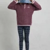 Weird Fish Kids Dresses & Leggings|Livvy Girls Printed Leggings Mid Blue