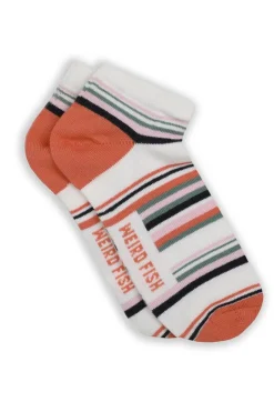 Weird Fish Socks & Tights|Socks & Tights|Loretta Trainer Socks 3 Pack Peachblossom
