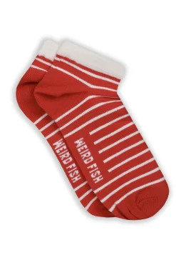 Weird Fish Socks & Tights|Socks & Tights|Loretta Trainer Socks 3 Pack Tango Red
