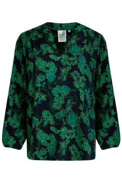 Weird Fish Shirts|Tunics|Louizon Lenzing™ EcoVero™ Viscose Printed Shirt Night Blue