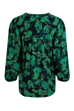 Weird Fish Shirts|Tunics|Louizon Lenzing™ EcoVero™ Viscose Printed Shirt Night Blue