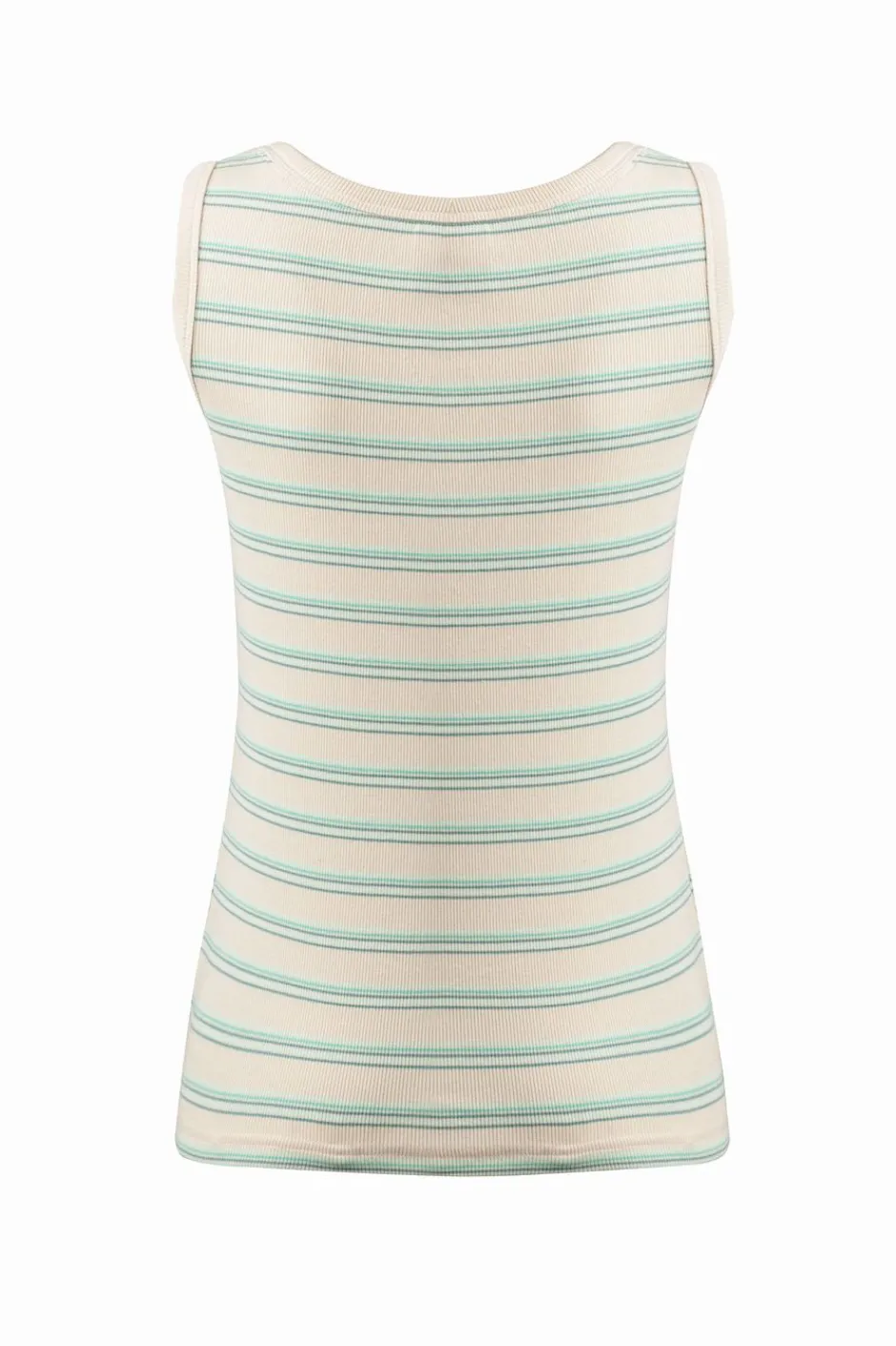 Weird Fish Tunics|Tops & T-Shirts|Luna Organic Cotton Ribbed Stripe Vest Mineral Blue