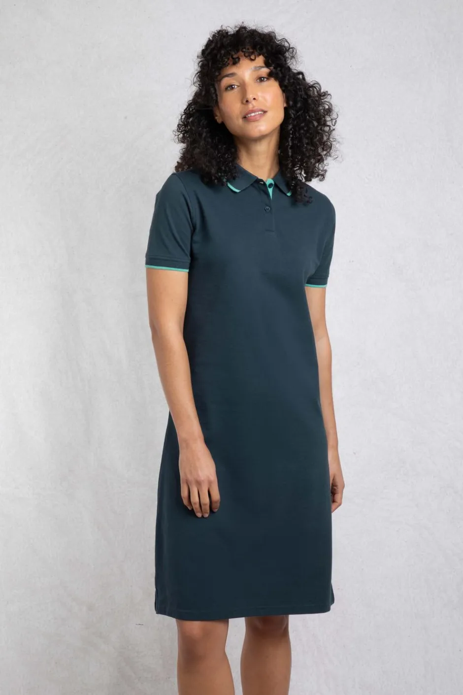 Weird Fish Dresses|Lynworth Organic Cotton Pique Tennis Dress Navy