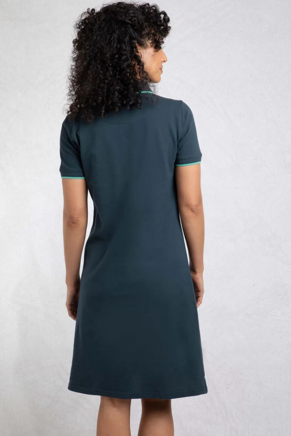 Weird Fish Dresses|Lynworth Organic Cotton Pique Tennis Dress Navy
