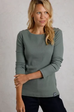 Weird Fish Tunics|Tops & T-Shirts|Maine Organic Cotton Ribbed Outfitter T-Shirt Army Green
