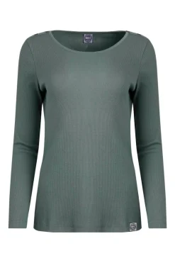 Weird Fish Tunics|Tops & T-Shirts|Maine Organic Cotton Ribbed Outfitter T-Shirt Army Green