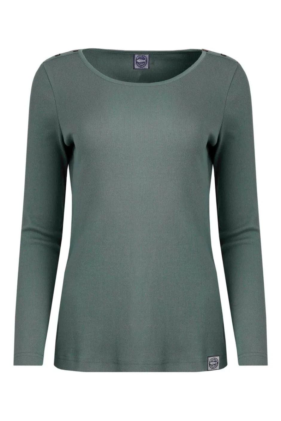 Weird Fish Tunics|Tops & T-Shirts|Maine Organic Cotton Ribbed Outfitter T-Shirt Army Green