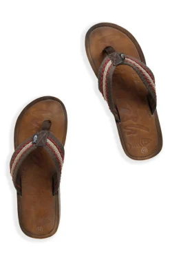 Weird Fish Caps & Scarves|Scarves & Caps|Malham Leather Look Flip Flops Antique Tan
