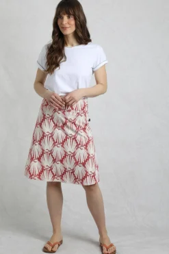 Weird Fish Skirts|Malmo Printed Jersey Skirt Desert Rose