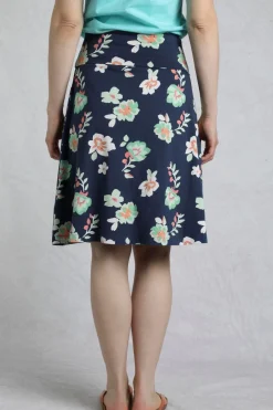 Weird Fish Skirts|Malmo Printed Jersey Skirt Night Blue