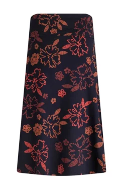 Weird Fish Skirts|Malmo Printed Jersey Stretch Skirt Nightshade