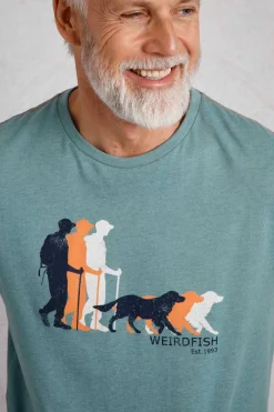 Weird Fish T-Shirts|Man's Best Friend Eco Graphic T-Shirt Mineral Blue