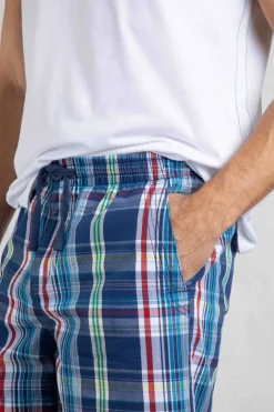 Weird Fish Shorts|Manson Madras Check Shorts Estate blue