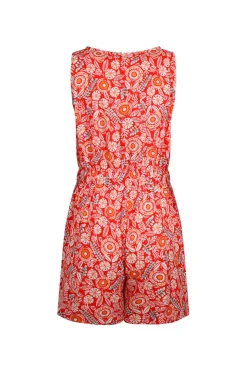 Weird Fish Dresses|Leggings|Mare Eco Viscose Printed Playsuit Tango Red