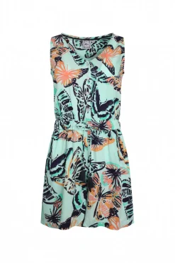 Weird Fish Dresses|Leggings|Mare Eco Viscose Printed Playsuit Seafoam
