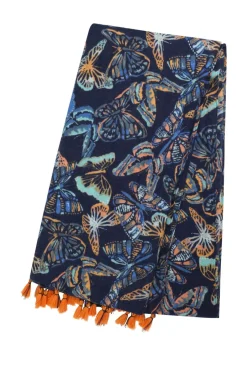Weird Fish Socks & Tights|Socks & Tights|Marelia Eco Printed Scarf Dark Blue