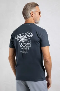 Weird Fish T-Shirts|Marlin Eco Back Print T-Shirt Navy