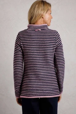 Weird Fish Sweatshirts & Hoodies|Meadow 1/4 Zip Stripe Eco Macaroni Heather