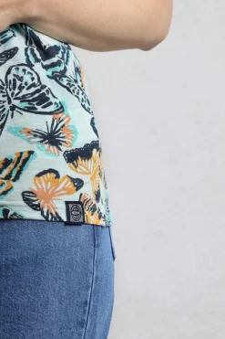 Weird Fish Tunics|Tops & T-Shirts|Merica Organic Cotton Printed Jersey T-Shirt Seafoam