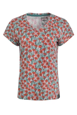 Weird Fish Tunics|Tops & T-Shirts|Merica Organic Cotton Printed Jersey T-Shirt Rouge
