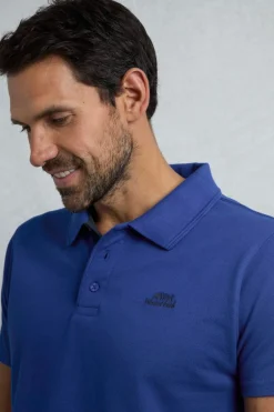 Weird Fish Polo & Rugby Shirts|Miles Organic Cotton Pique Polo Cobalt Blue