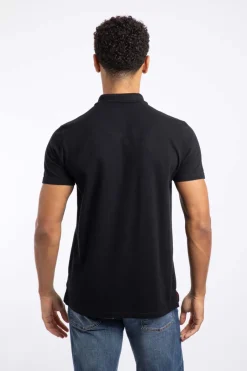 Weird Fish Polo & Rugby Shirts|Miles Organic Cotton Pique Polo Black