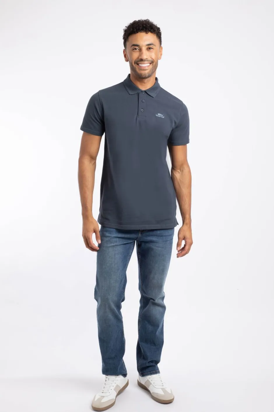 Weird Fish Polo & Rugby Shirts|Miles Organic Cotton Pique Polo Navy