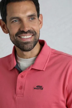 Weird Fish Polo & Rugby Shirts|Miles Organic Cotton Pique Polo Dark Pink