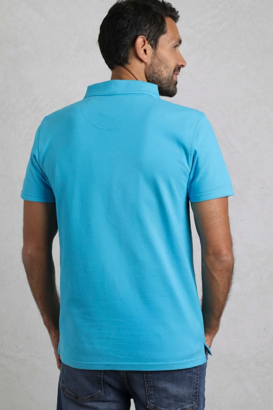 Weird Fish Polo & Rugby Shirts|Miles Organic Cotton Pique Polo Oceano
