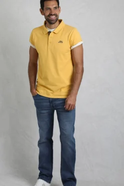 Weird Fish Polo & Rugby Shirts|Miles Organic Cotton Pique Polo Lemon