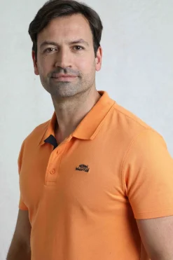 Weird Fish Polo & Rugby Shirts|Miles Organic Cotton Pique Polo Pumpkin