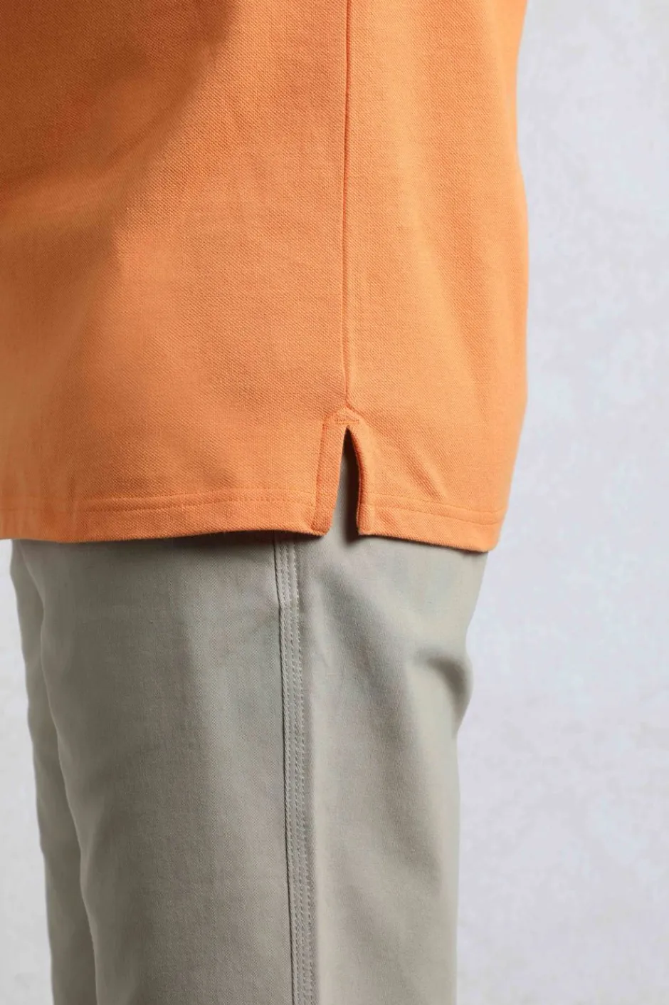 Weird Fish Polo & Rugby Shirts|Miles Organic Cotton Pique Polo Pumpkin